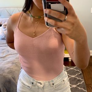 baby pink tank top